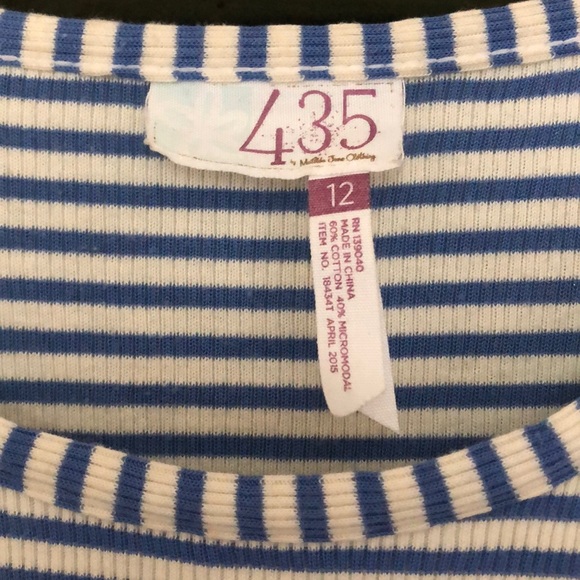 435 blue and white stripped tee - Picture 2 of 2